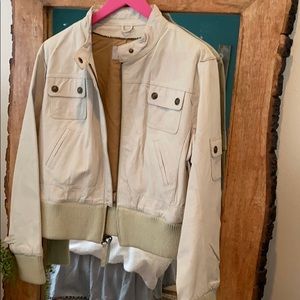 Cream colored Wilson’s bomber jacket
